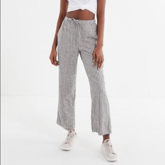 Urban Outfitters Linen Blend Striped Pants Size Medium - Picture 11 of 11